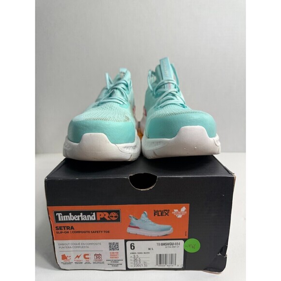 .10166 Timberland Blue, Safety Toe Work Shoes-US 6 Womens Wide - Picture 2 of 5